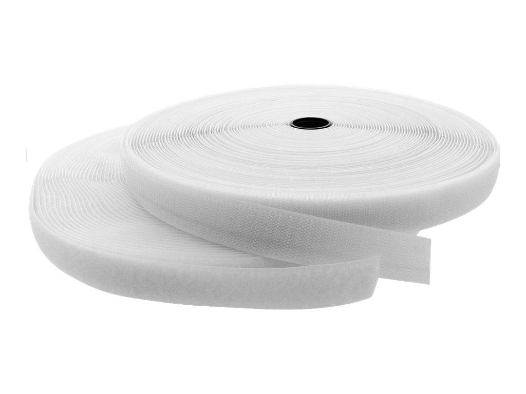 INLINE - Kabelbinder - Klettverschlussband 2-teilig - 25mm - weiß - 25m