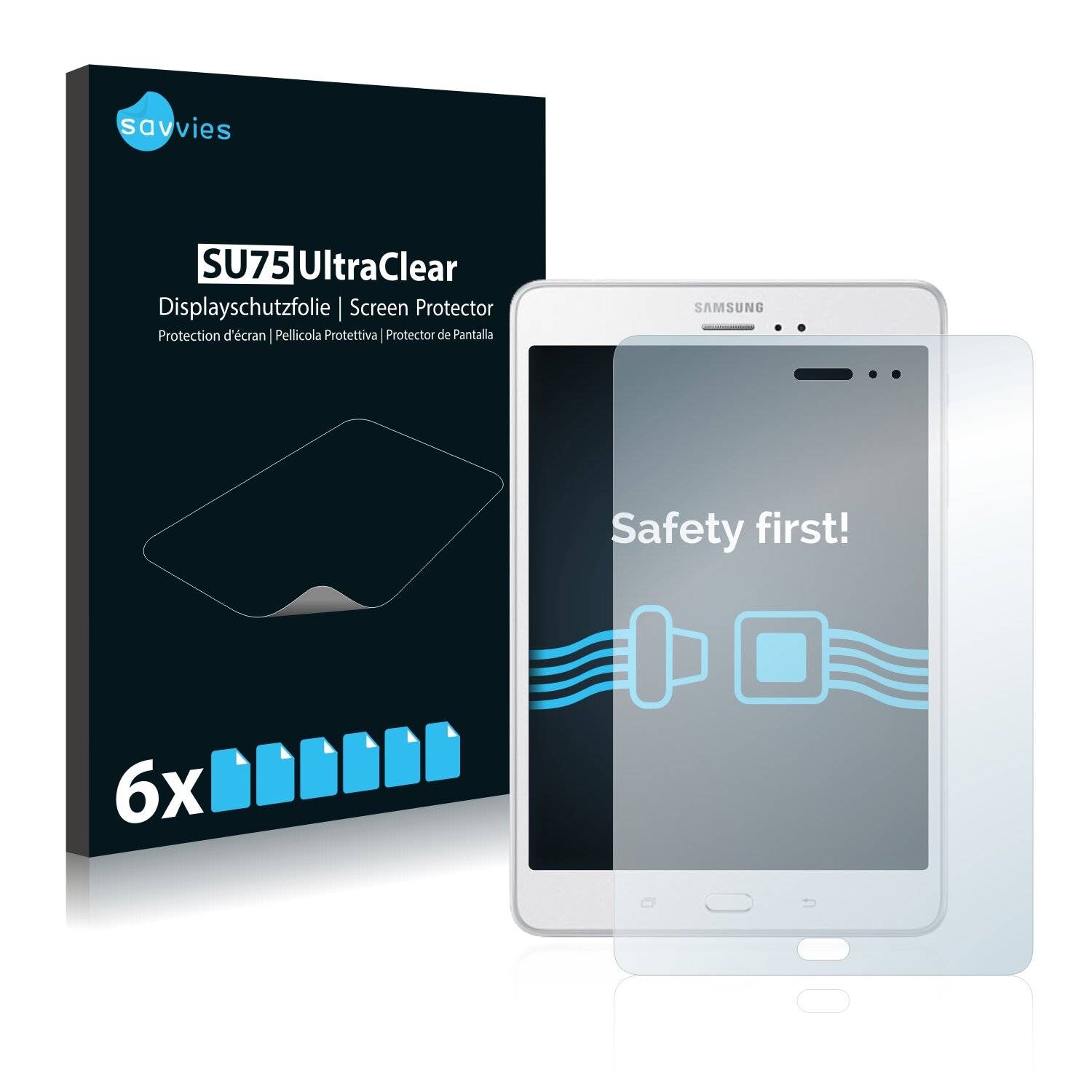 6x Savvies SU75 Displayschutzfolie für Samsung Galaxy Tab A 8.0