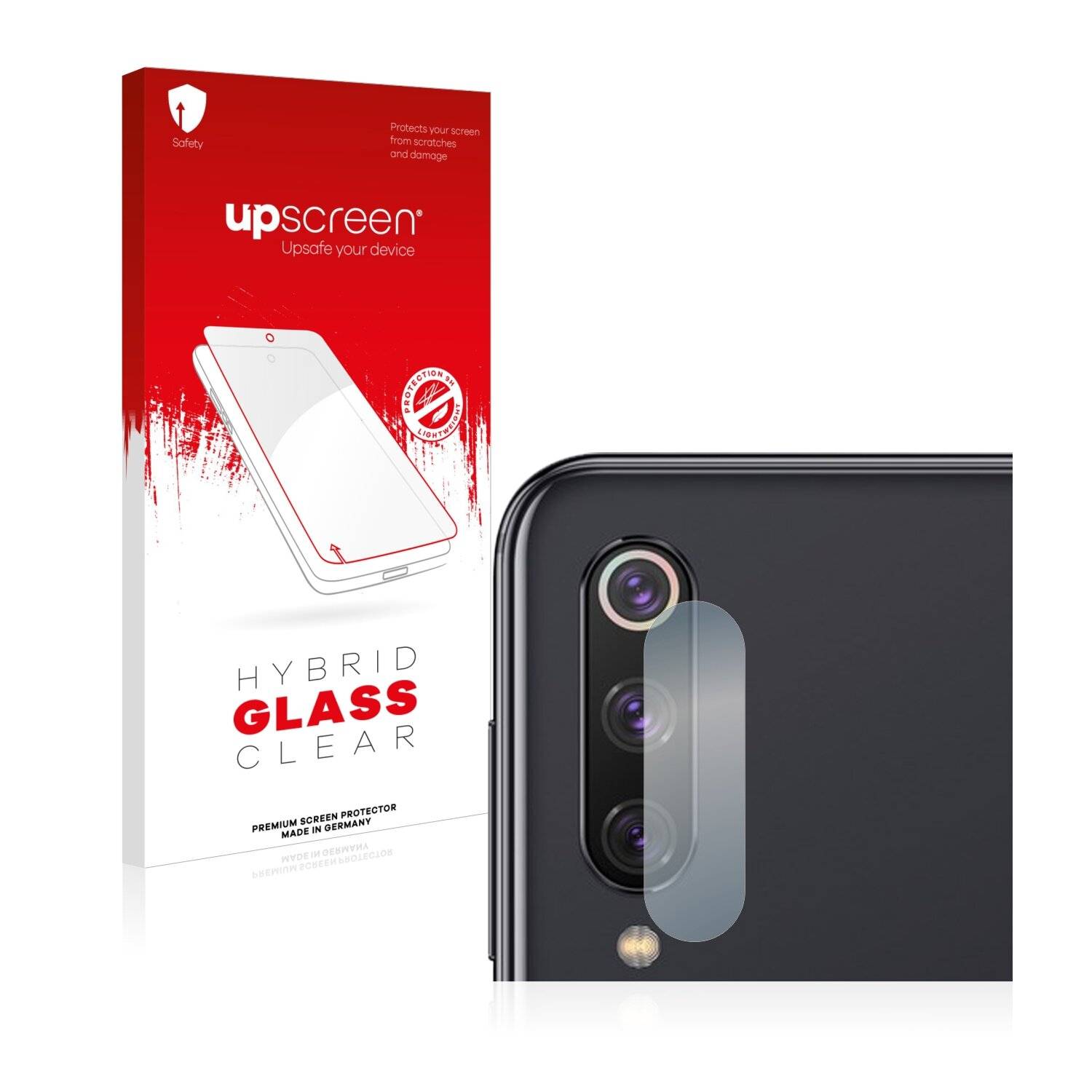 upscreen Hybrid Glass Clear Premium Schutzglas Folie für Xiaomi Mi 9 SE (NUR