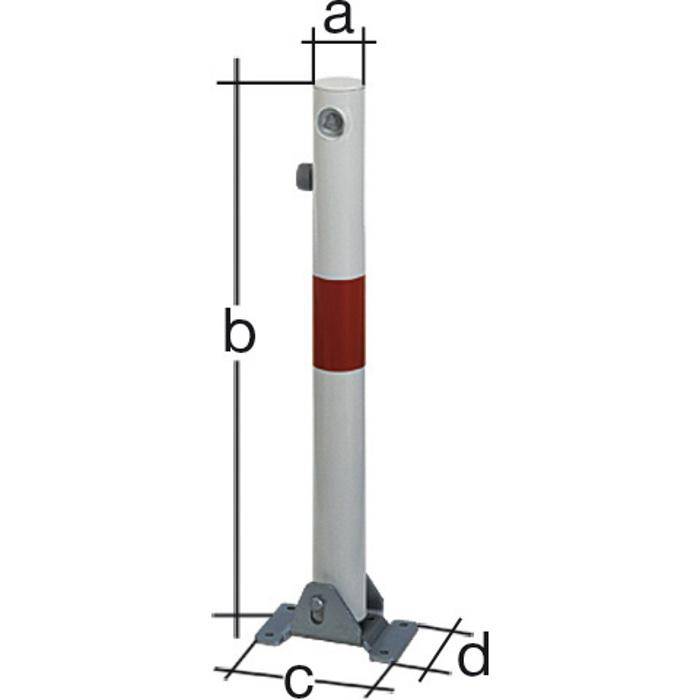 Absperrpfosten "Little" - GAH - umlegbar - zum aufschrauben
