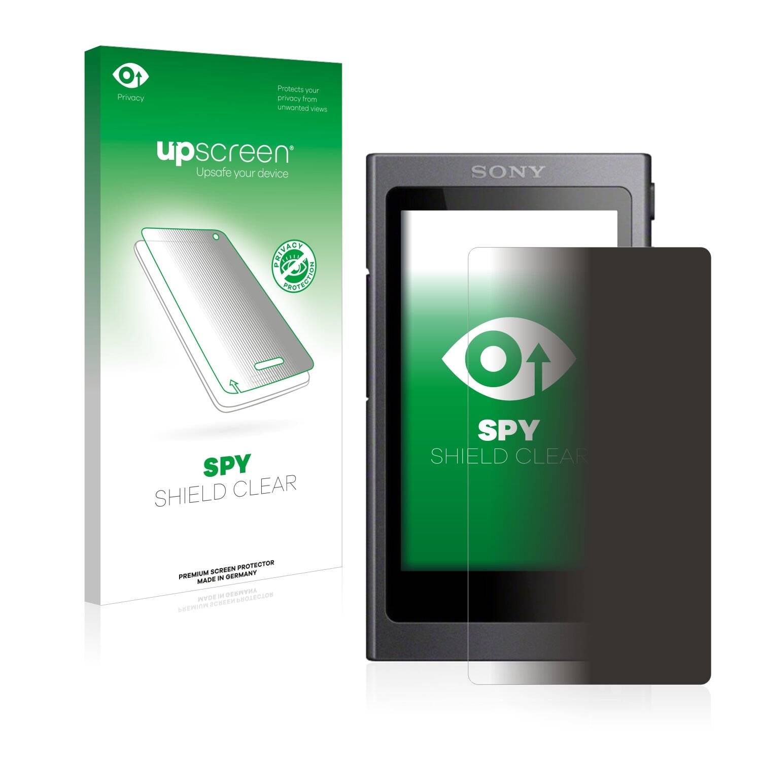 upscreen Spy Shield Clear Premium Blickschutzfolie für Sony Walkman