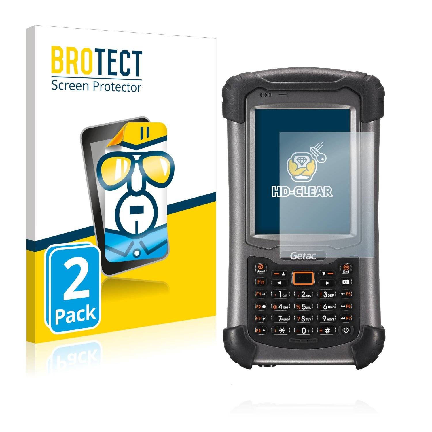 2x BROTECT HD-Clear Displayschutzfolie für Getac
