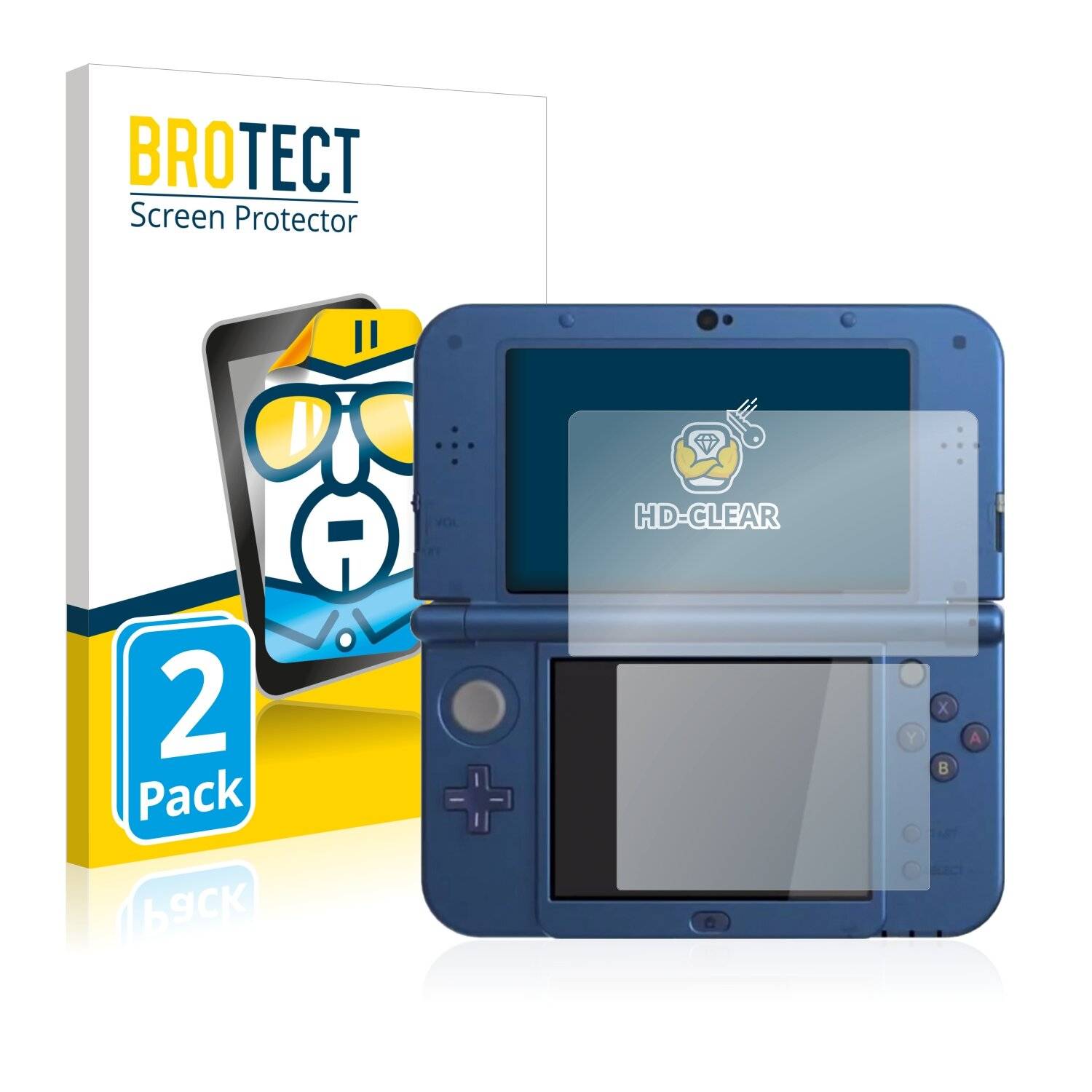 2x BROTECT HD-Clear Displayschutzfolie für Nintendo New 3DS