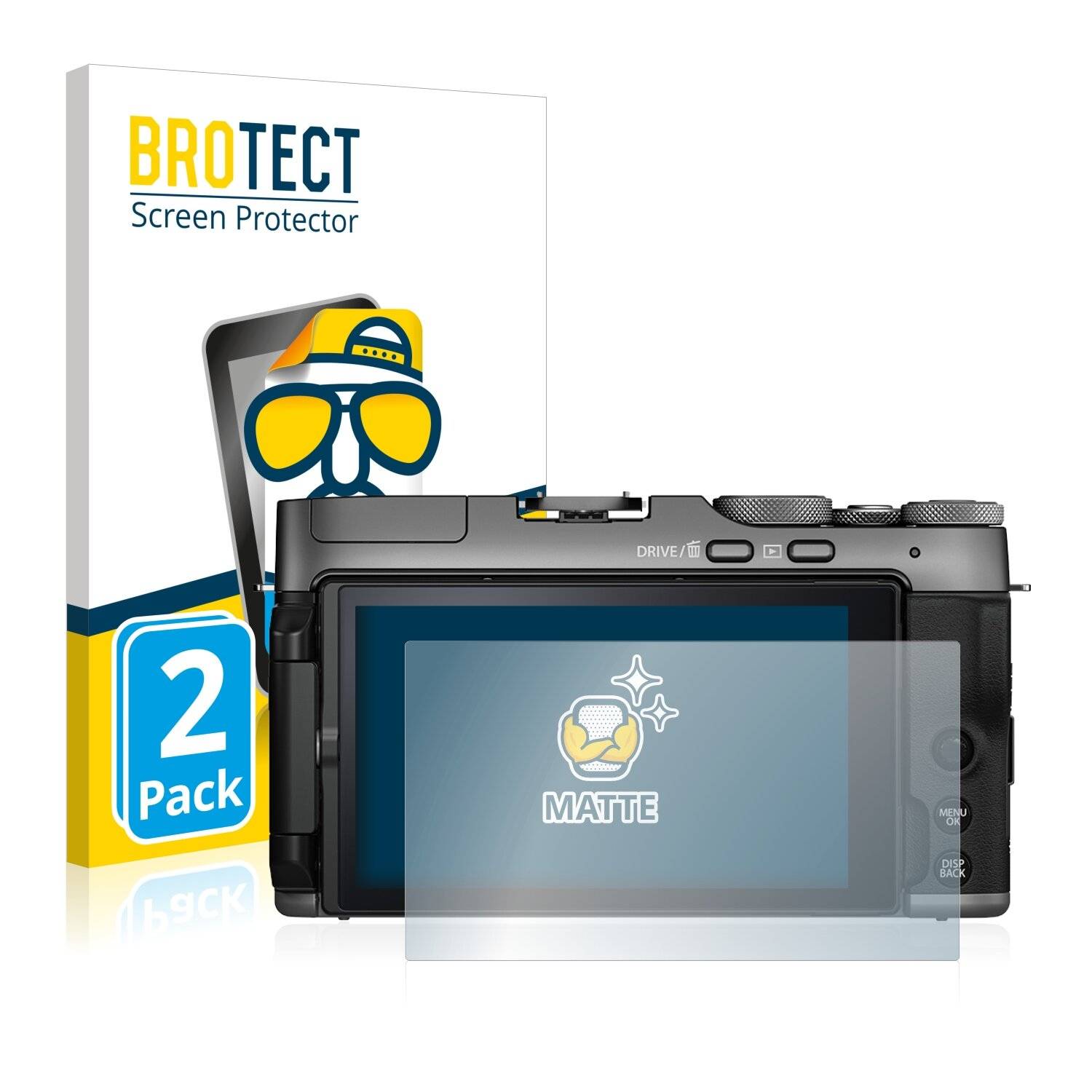 2x BROTECT Matte Displayschutzfolie für Fujifilm X-A7 - Entspiegelt,
