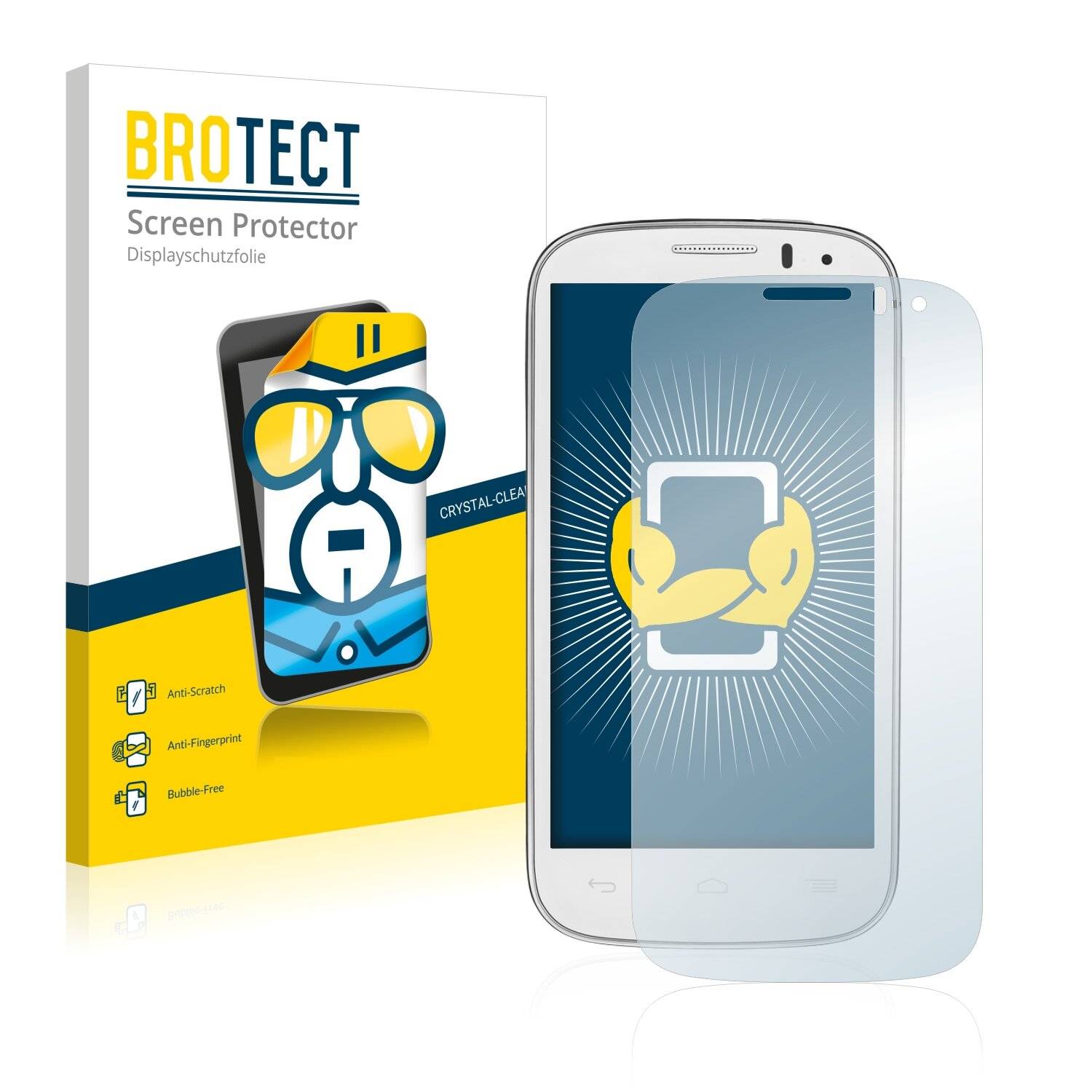 2x BROTECT HD-Clear Displayschutzfolie für Alcatel One Touch Pop C5