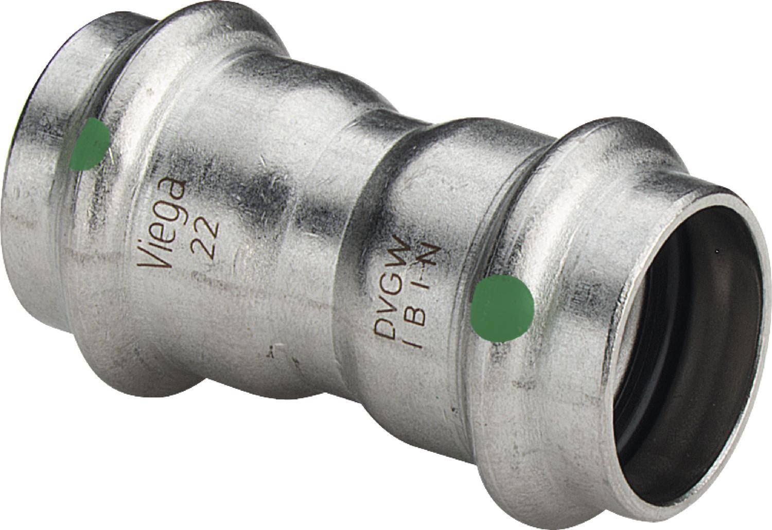 VIEGA Muffe Sanpress Inox Edelstahl 42mm