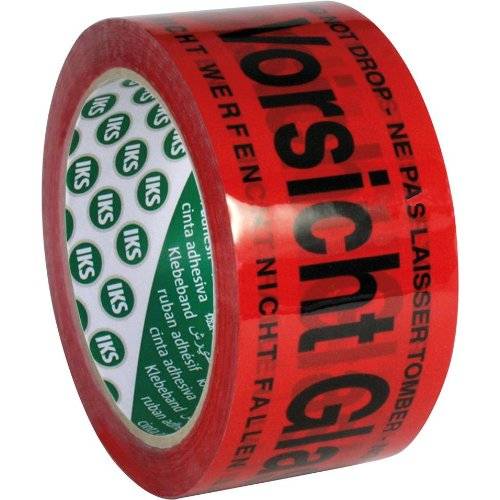 Klebeband PVC 50mmx66m -Vorsicht Glas- 4-sprachig