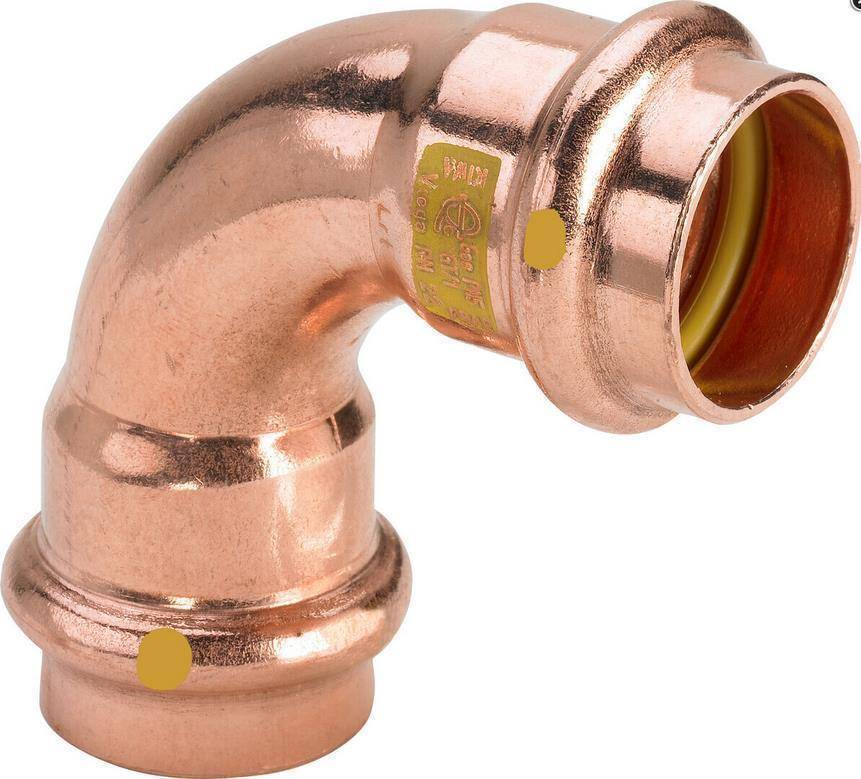 Viega Bogen Profipress G Kupfer 90Grad I/I mit SC-Contur 22mm