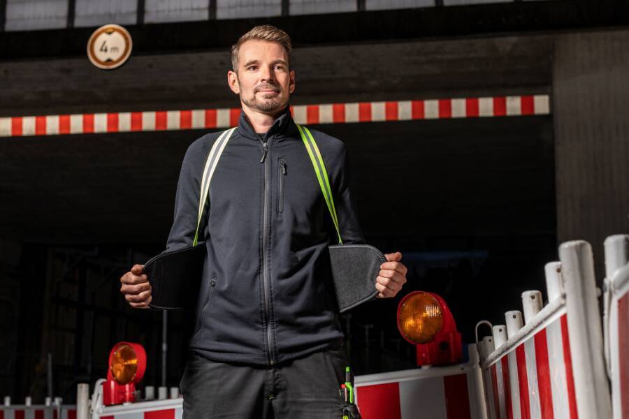 Rückenstützgurt BR 110 HiVis BR110-M Größe M Farbe warngelb Ausführung für Hüftumfang 68- 96 cm