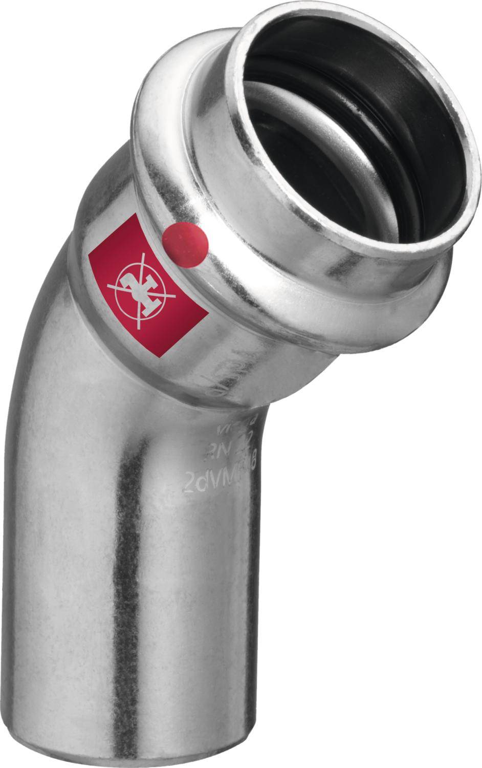 VIEGA Bogen I/A 45° Prestabo Stahl verzinkt 22mm