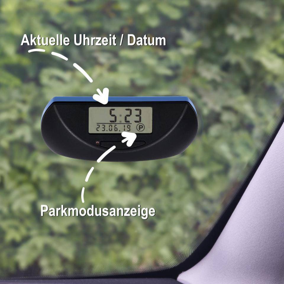 Needit Park Mini, elektronische, vollautomatische Parkscheibe, blau, StVO-Zulassung, 90x52mm