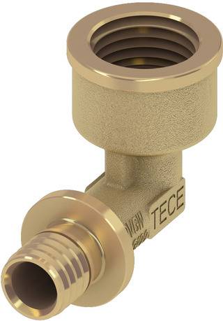 TECEflex Winkelübergangsmuffe Rotguss d= 16mmx1/2 IG