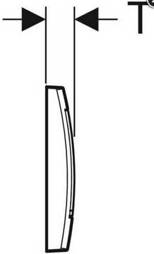 Geberit Betätigungsplatte Twinline30 f 2-Mengen-Spül. we / hochgl. VC