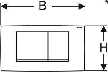 Geberit Betätigungsplatte Twinline30 f 2-Mengen-Spül. we / hochgl. VC
