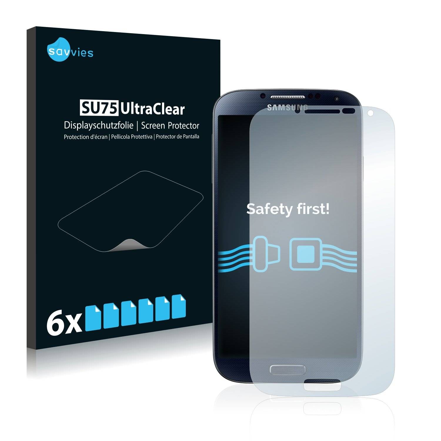 6x Savvies SU75 Displayschutzfolie für Samsung