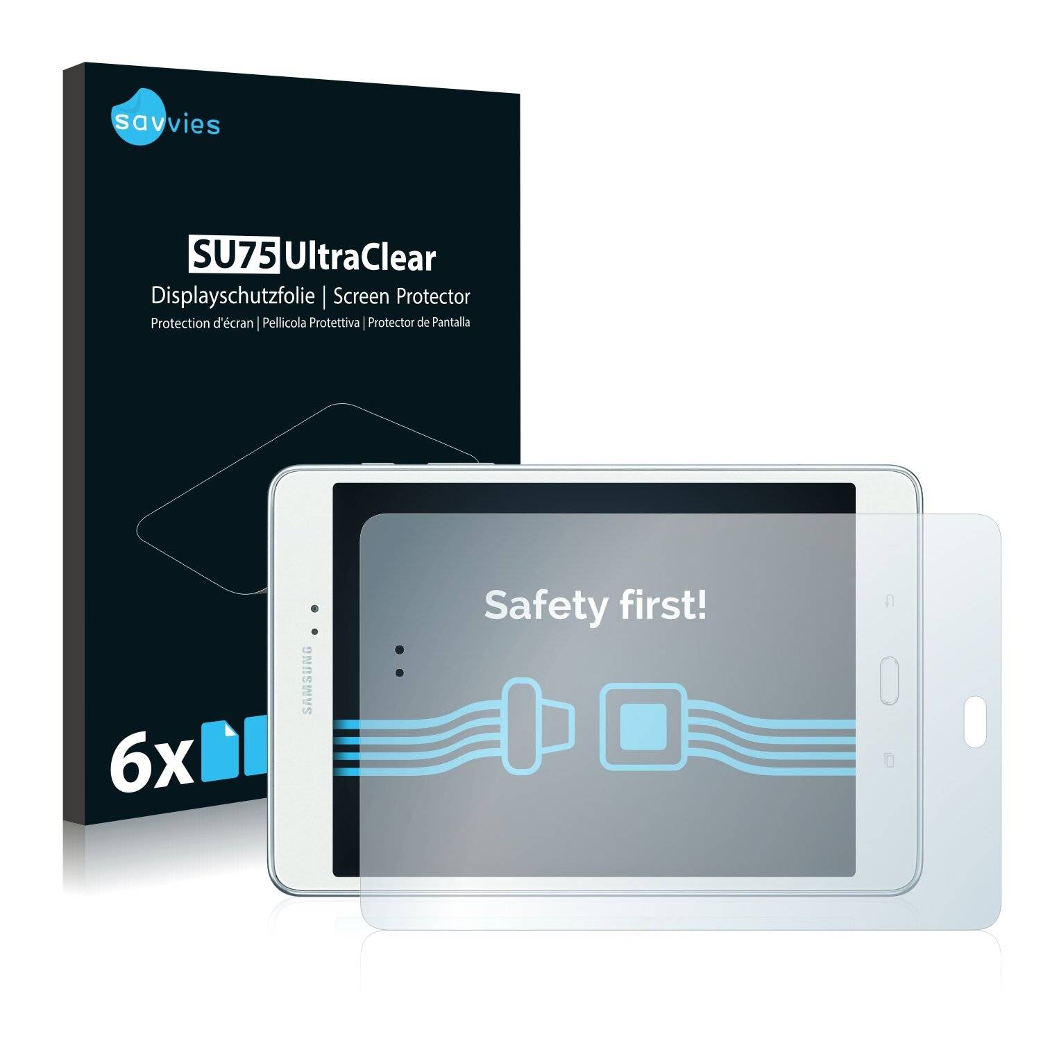 6x Savvies SU75 Displayschutzfolie für Samsung Galaxy Tab A