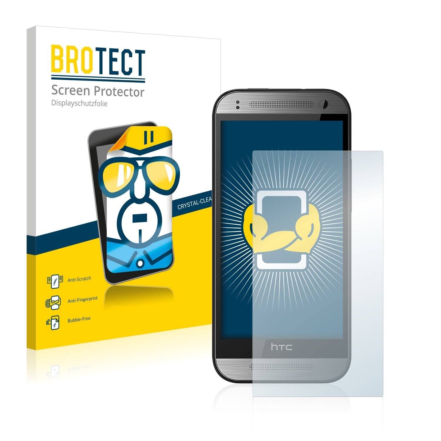 2x BROTECT HD-Clear Displayschutzfolie für HTC One