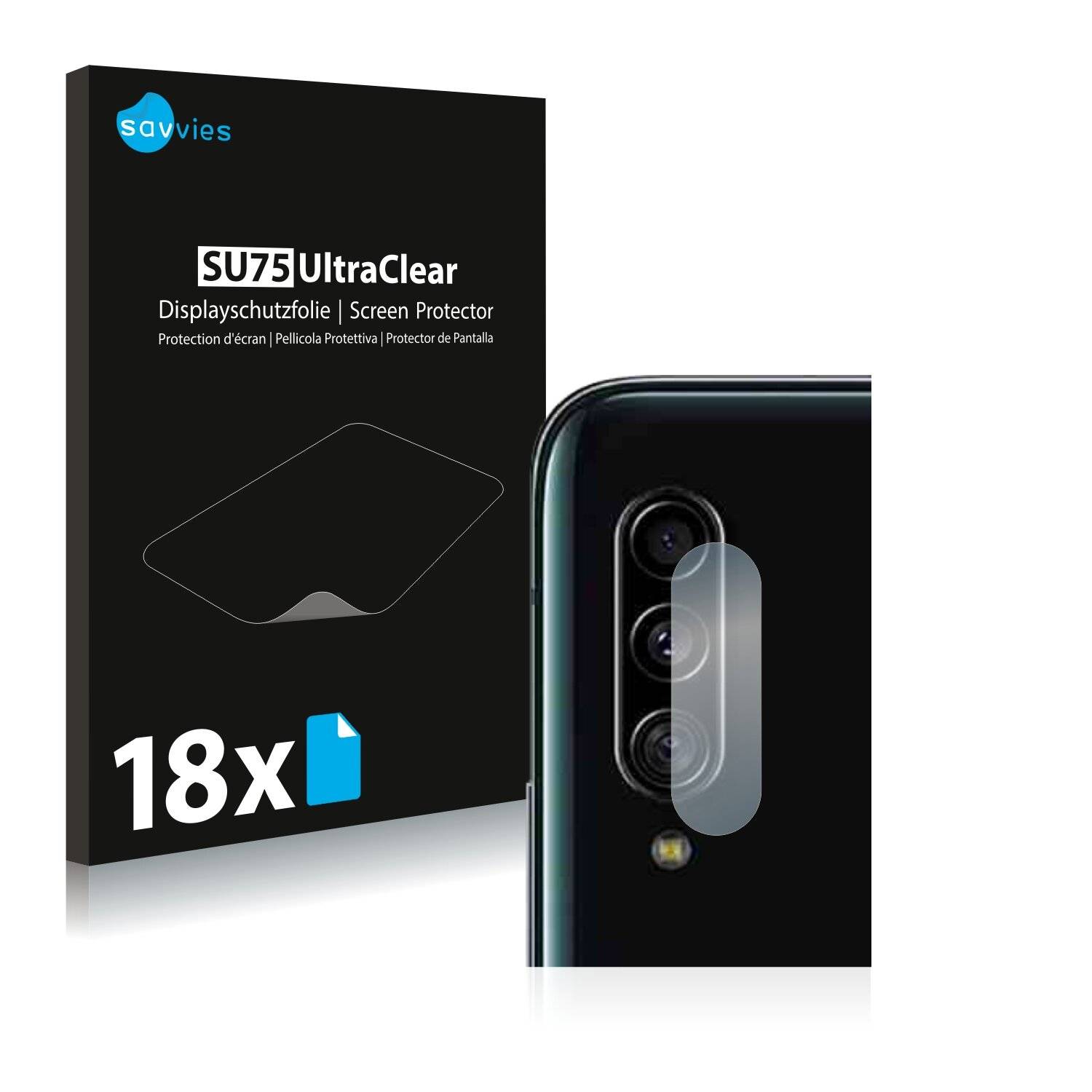 18x Savvies SU75 Displayschutzfolie für Samsung Galaxy A90 5G (NUR