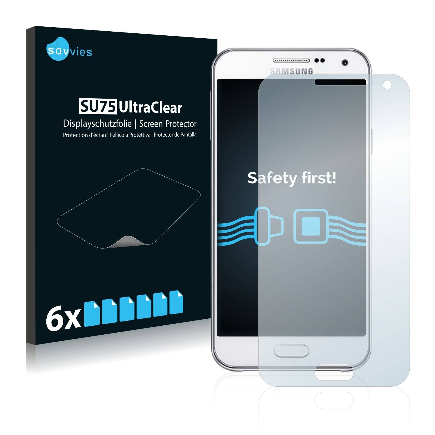 6x Savvies SU75 Displayschutzfolie für Samsung Galaxy