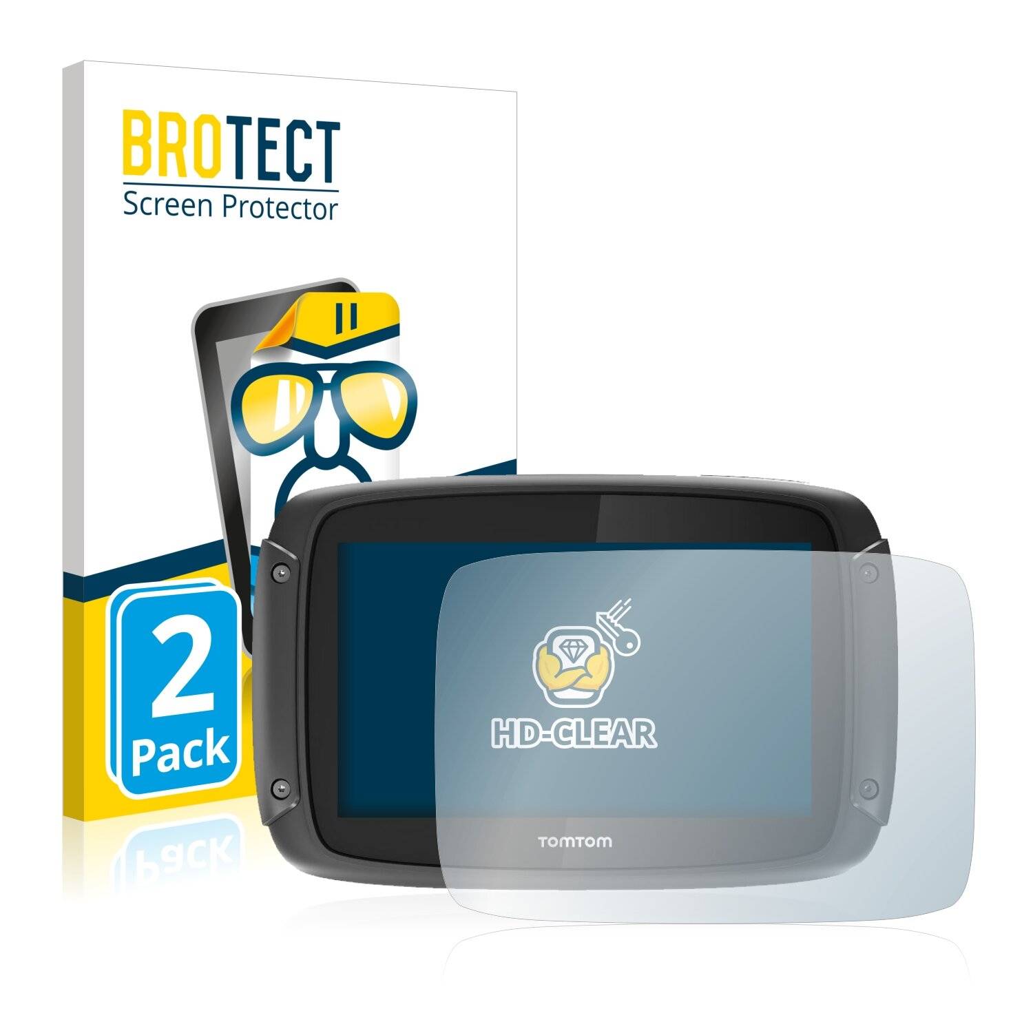 2x BROTECT HD-Clear Displayschutzfolie für TomTom Rider