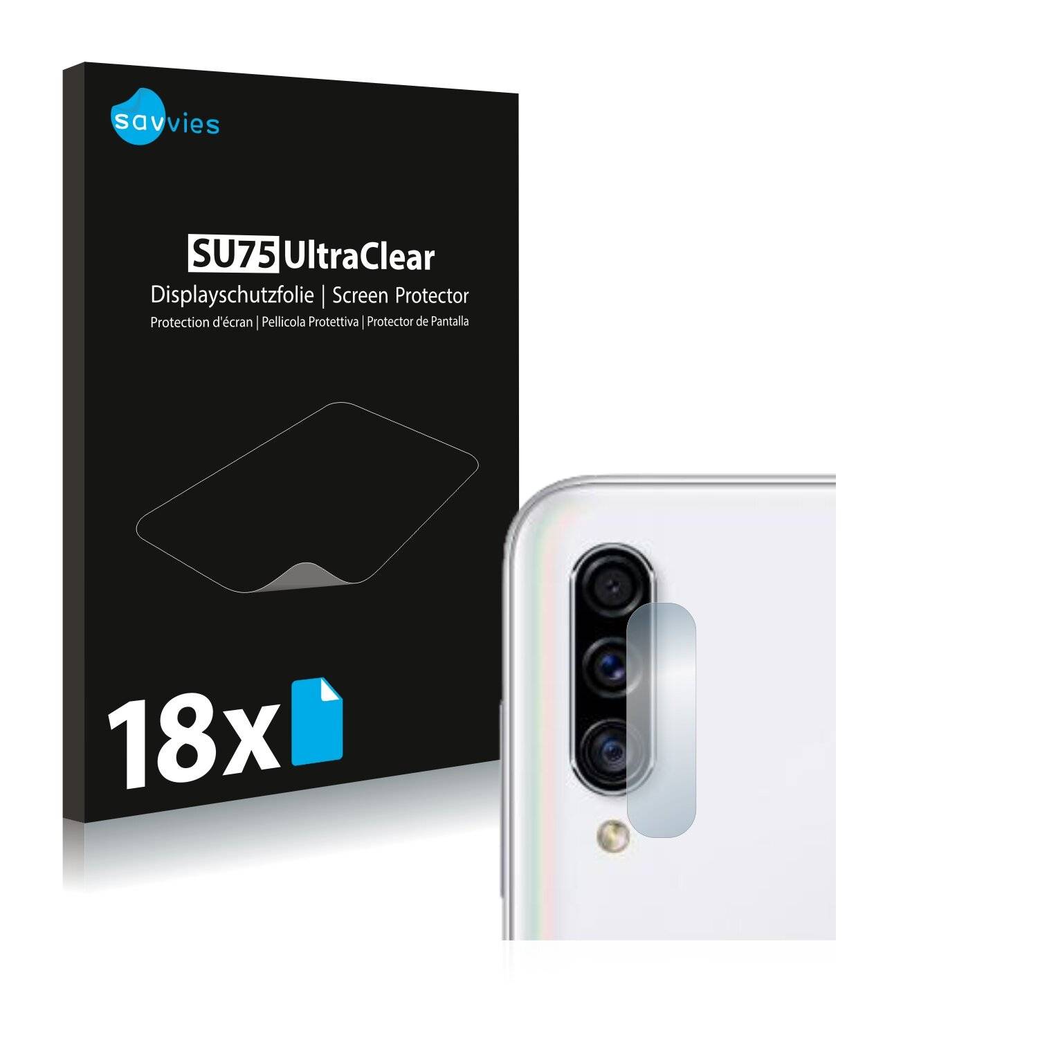 18x Savvies SU75 Displayschutzfolie für Samsung Galaxy A30s (NUR