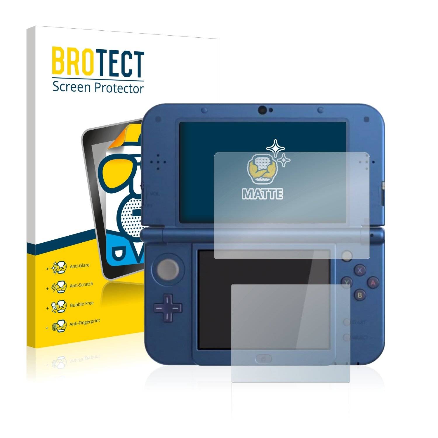 2x BROTECT Matte Displayschutzfolie für Nintendo New 3DS XL - Entspiegelt,