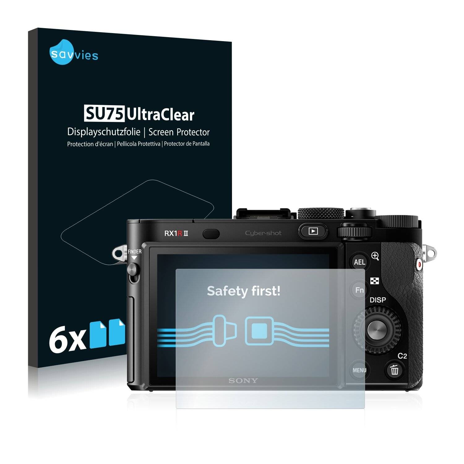 6x Savvies SU75 Displayschutzfolie für Sony Cyber-Shot DSC-RX1R