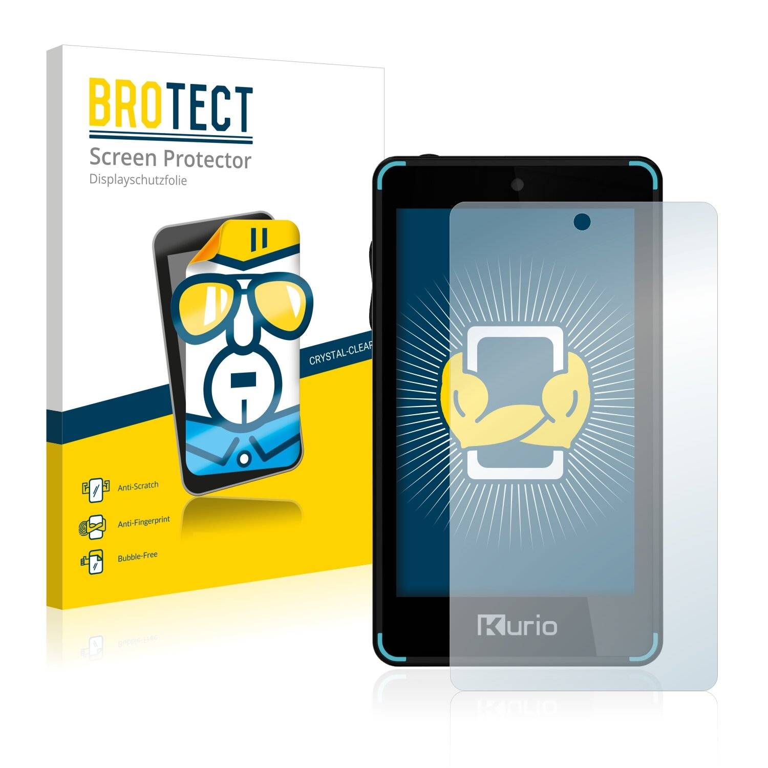 2x BROTECT HD-Clear Displayschutzfolie für Techno Source Kurio 4S touch