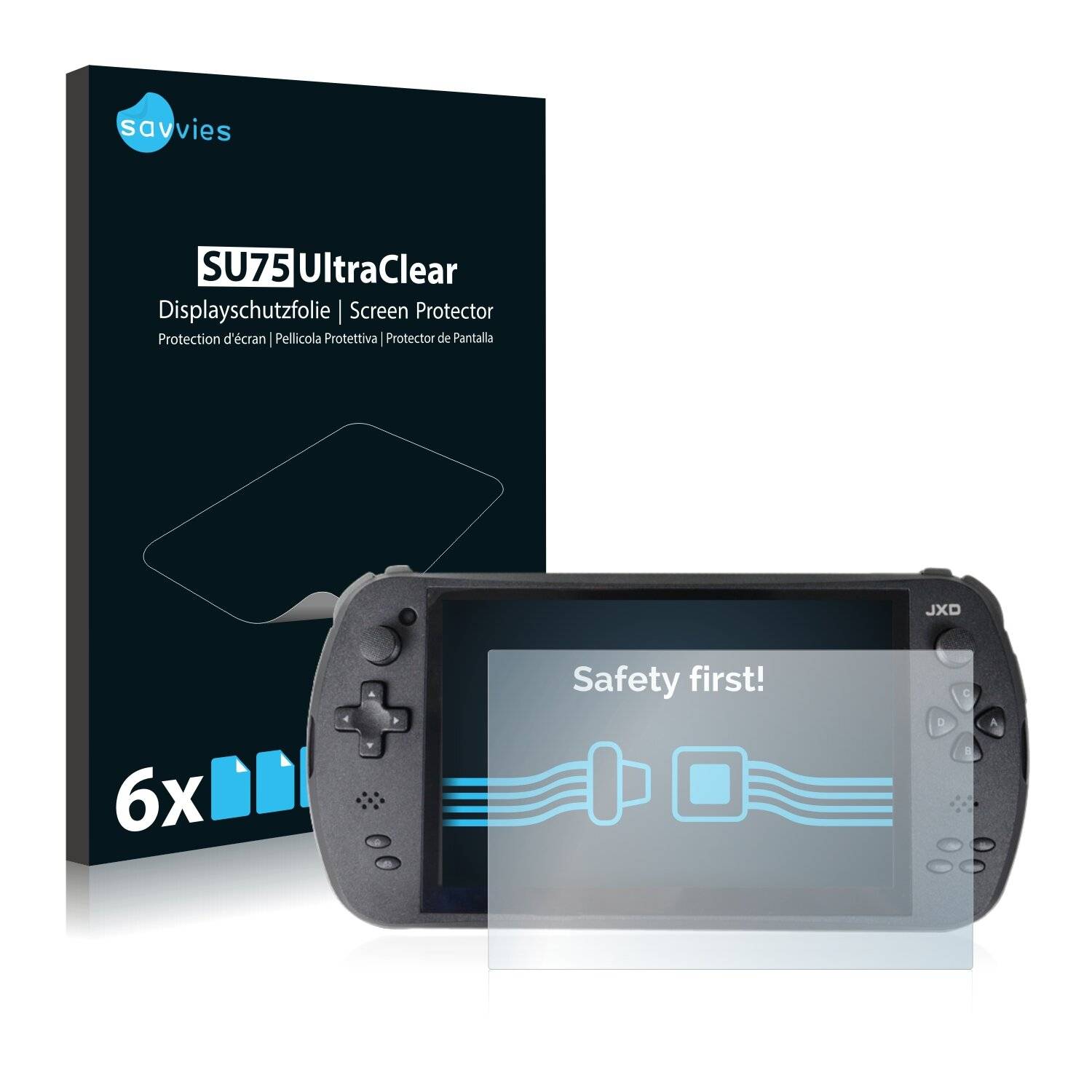 6x Savvies SU75 Displayschutzfolie für JXD