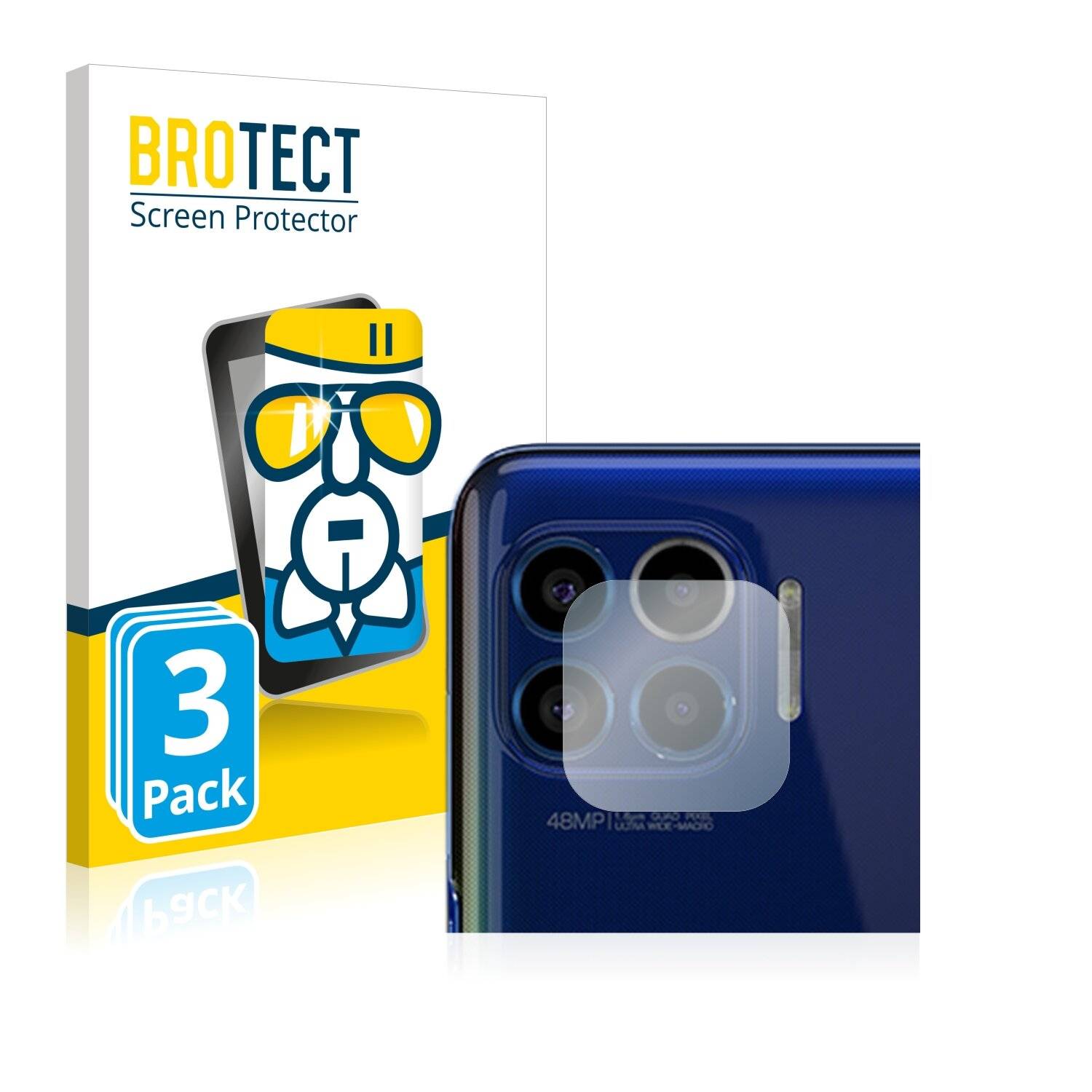 3x BROTECT AirGlass Schutzglas Folie für Motorola One 5G (NUR