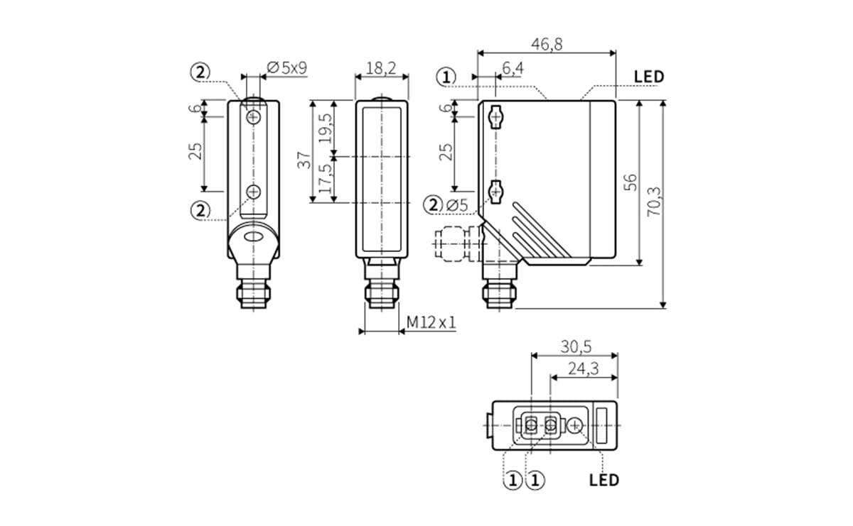 Reflexlichtschranke/ Optischer Sensor für transparente Objekte & Glas - AO701 - autosen