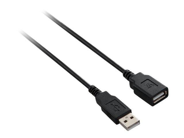 V7 USB-Verlängerungskabel - USB (M) zu USB (W) - 1.8 m - Schwarz