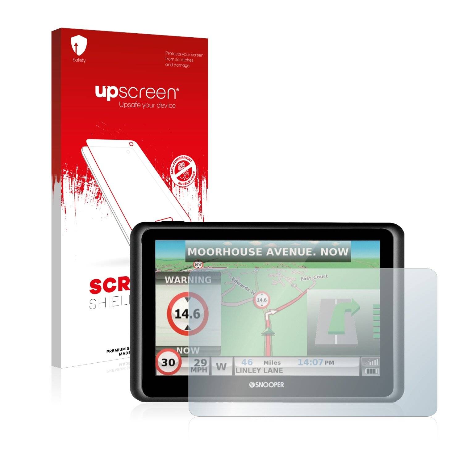 upscreen Scratch Shield Clear Premium Displayschutzfolie für Snooper Truckmate