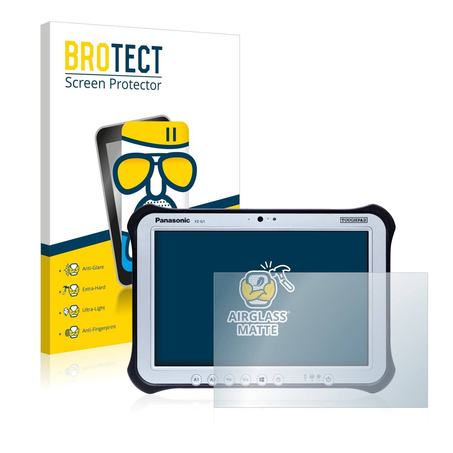 BROTECT AirGlass Matte Schutzglas Folie für Panasonic Toughbook