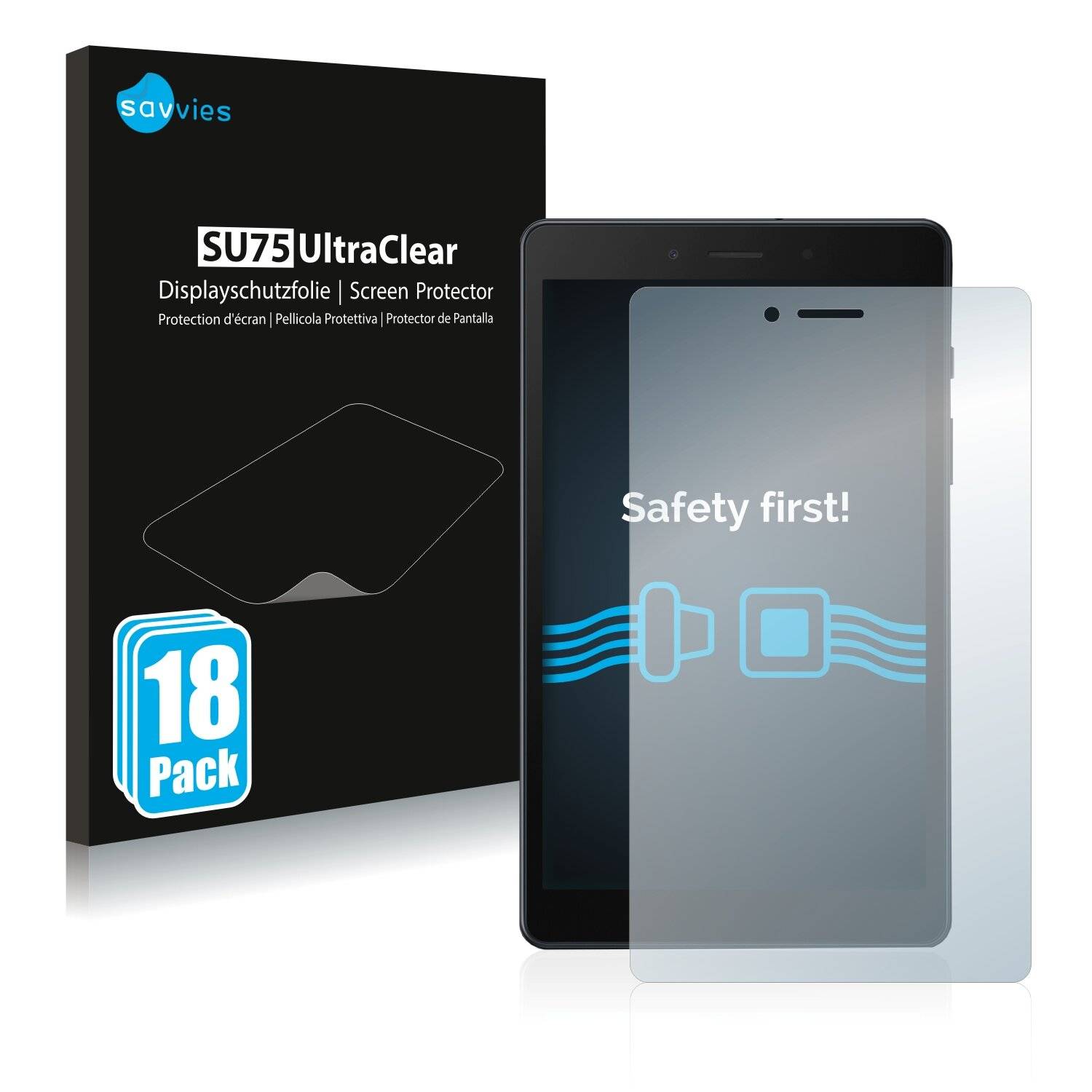 18x Savvies SU75 Displayschutzfolie für Samsung Galaxy Tab A 8.0 LTE