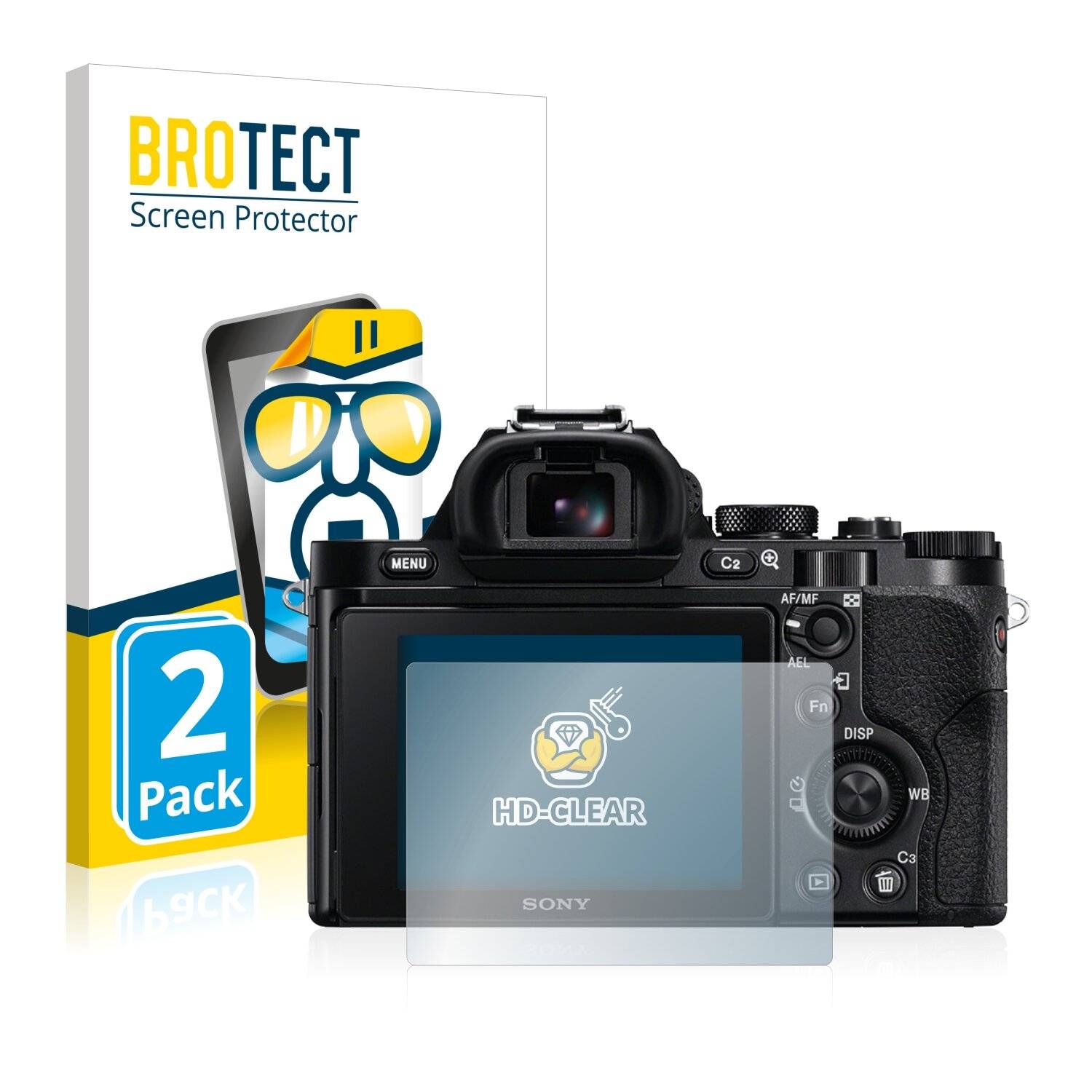 2x BROTECT HD-Clear Displayschutzfolie für Sony Alpha 7