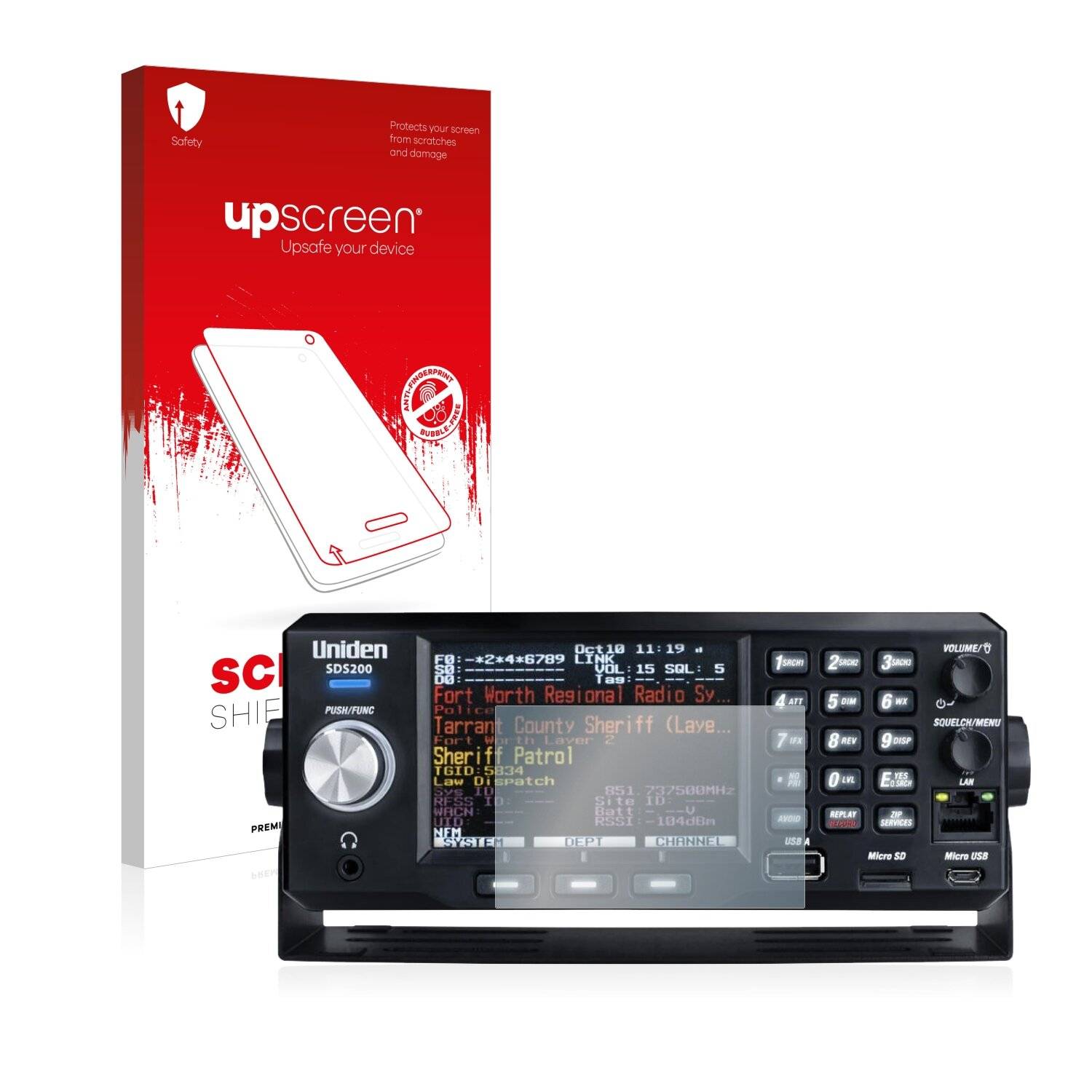 upscreen Scratch Shield Clear Premium Displayschutzfolie für Uniden