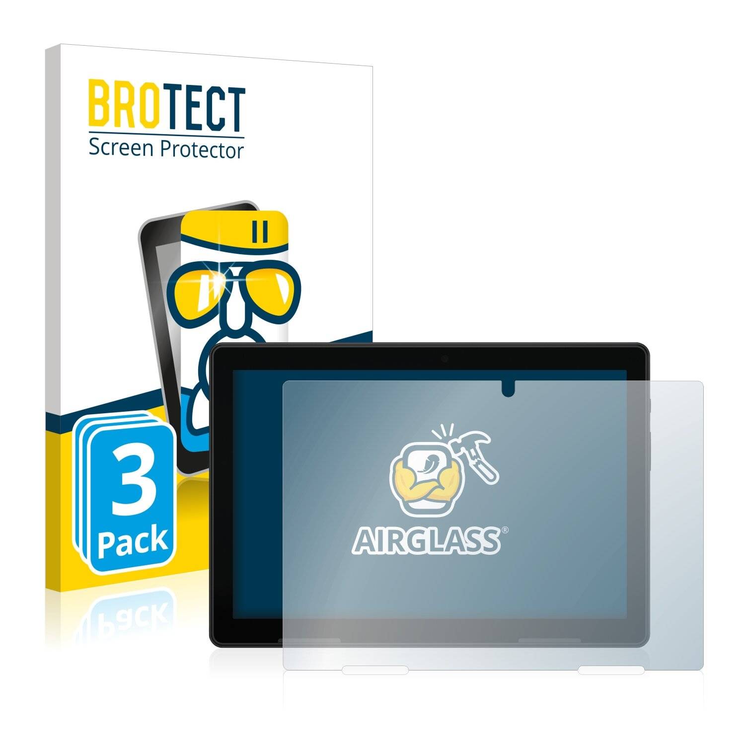 3x BROTECT AirGlass Schutzglas Folie für Medion Lifetab