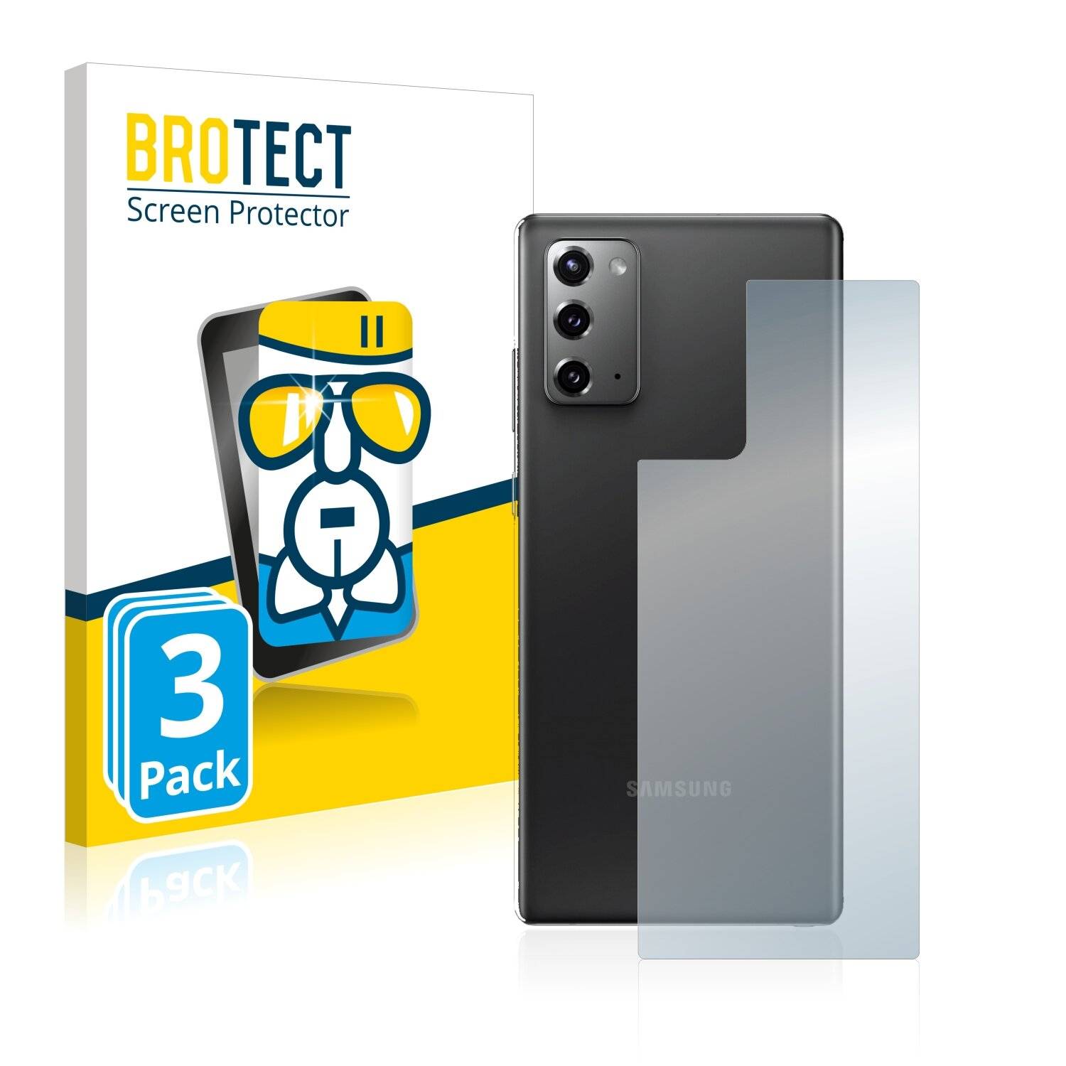 3x BROTECT AirGlass Schutzglas Folie für Samsung Galaxy Note 20