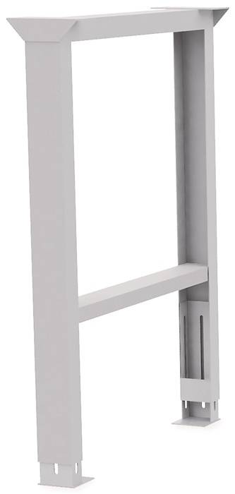 Werkbankfuß verstellb.H719-1019xB150mm lichtgrau BEDRUNKA+HIRTH