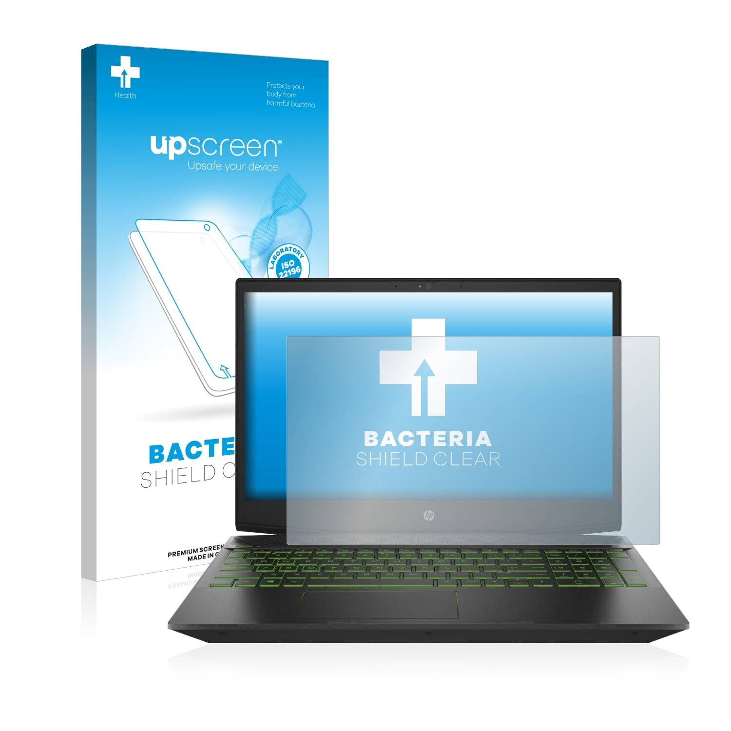upscreen Bacteria Shield Clear Premium Antibakterielle Displayschutzfolie für HP Pavilion