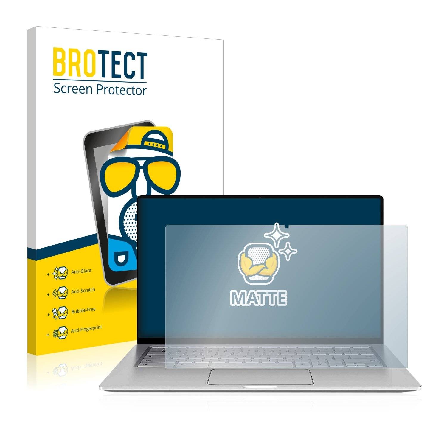 BROTECT Matte Displayschutzfolie für Asus Chromebook Flip C434TA - Entspiegelt,