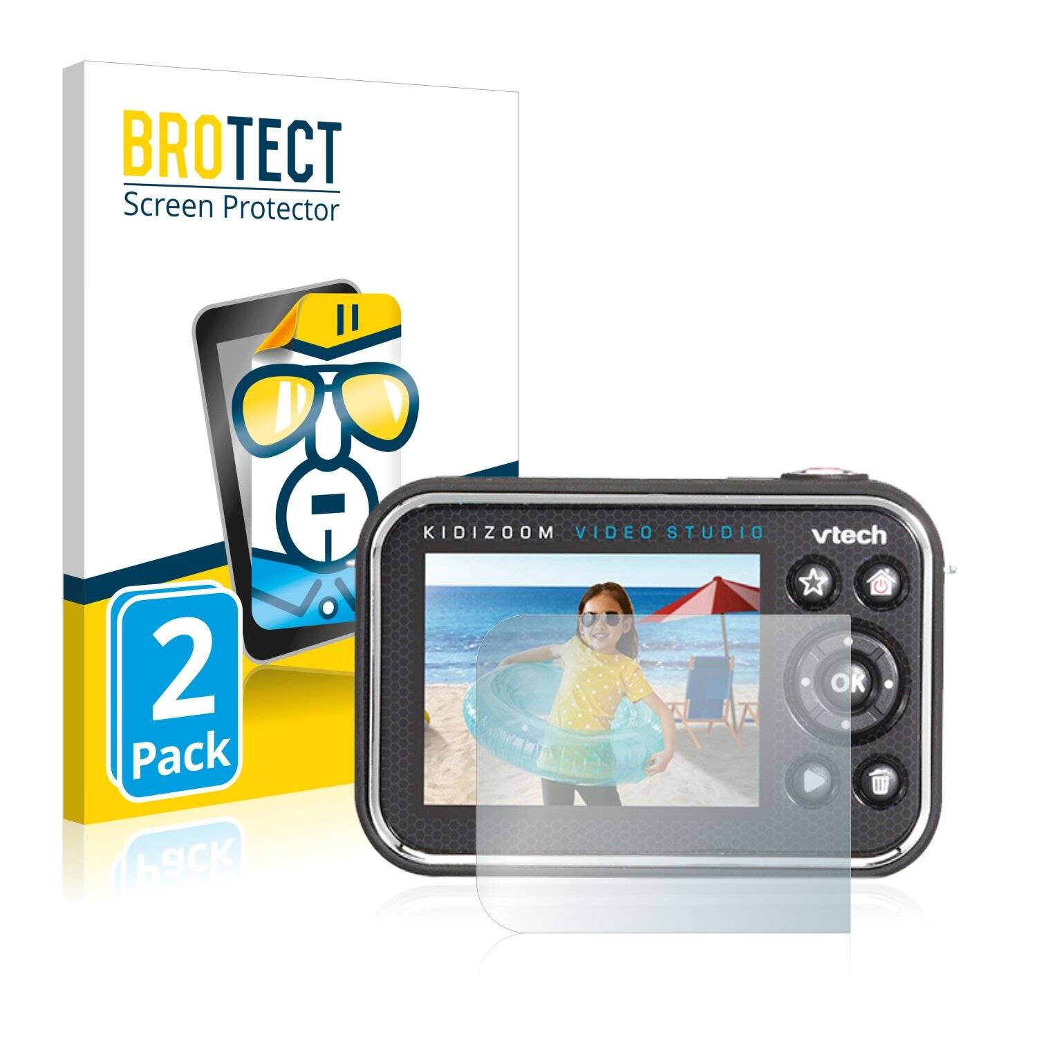 2x BROTECT HD-Clear Displayschutzfolie für Vtech Kidizoom Video Studio