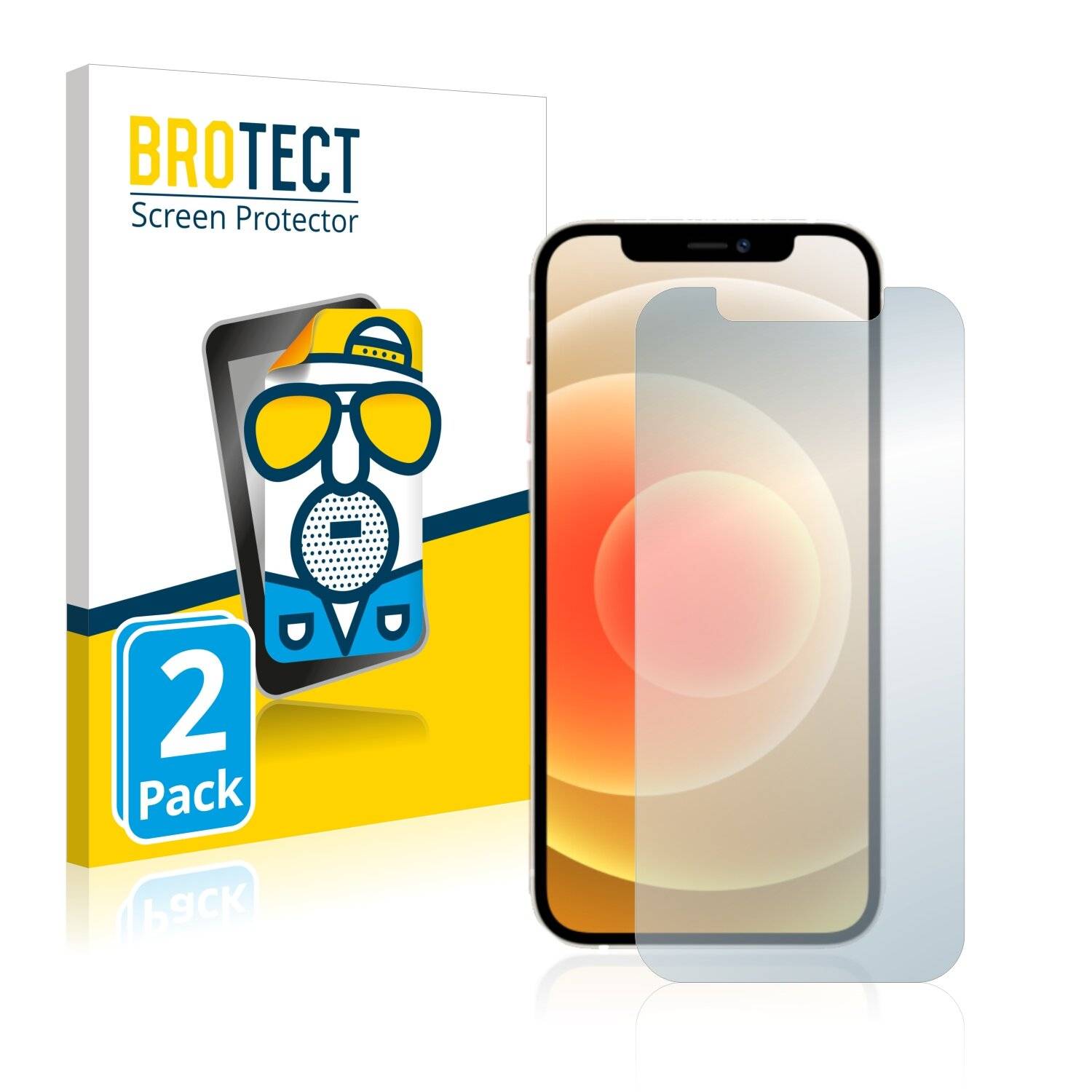 2x BROTECT Matte Displayschutzfolie für Apple iPhone 12 - Entspiegelt,