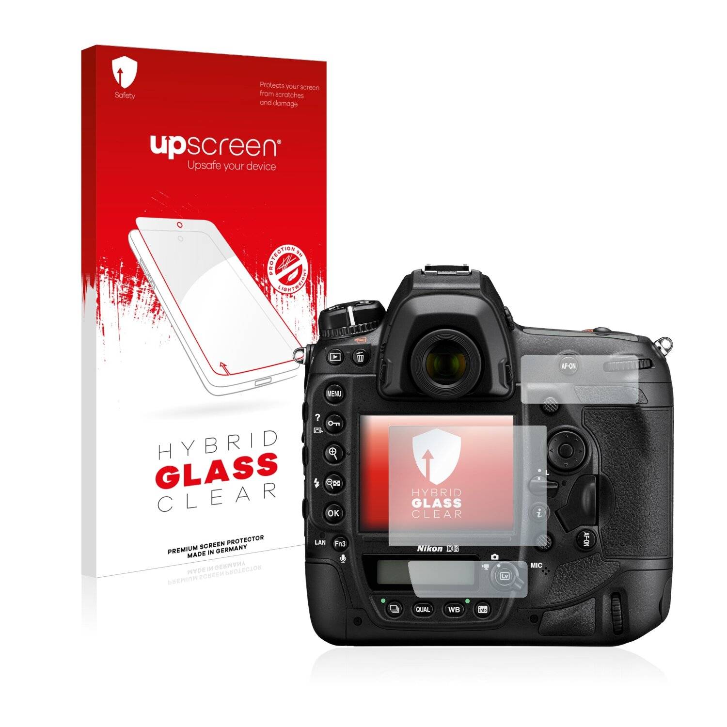 upscreen Hybrid Glass Clear Premium Schutzglas Folie für Nikon