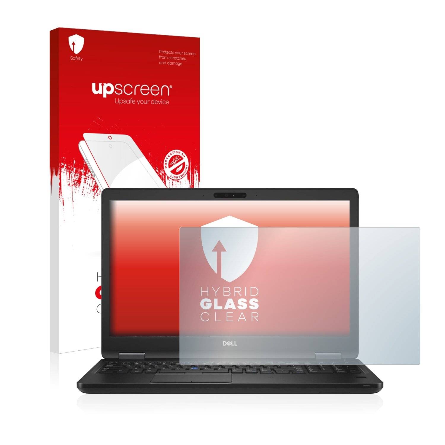 upscreen Hybrid Glass Clear Premium Schutzglas Folie für Dell Latitude