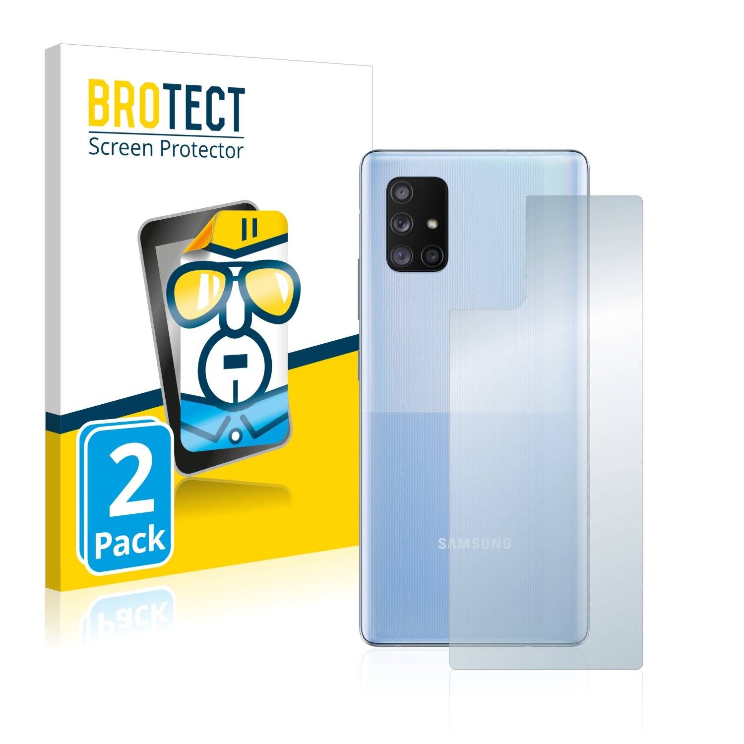 2x BROTECT HD-Clear Displayschutzfolie für Samsung Galaxy A71 5G