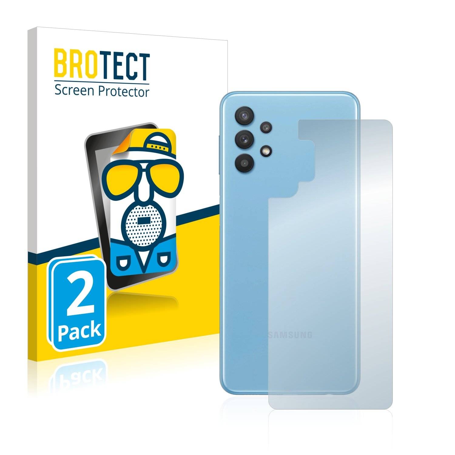 2x BROTECT Matte Displayschutzfolie für Samsung Galaxy A32 5G (Rückseite) - Entspiegelt,