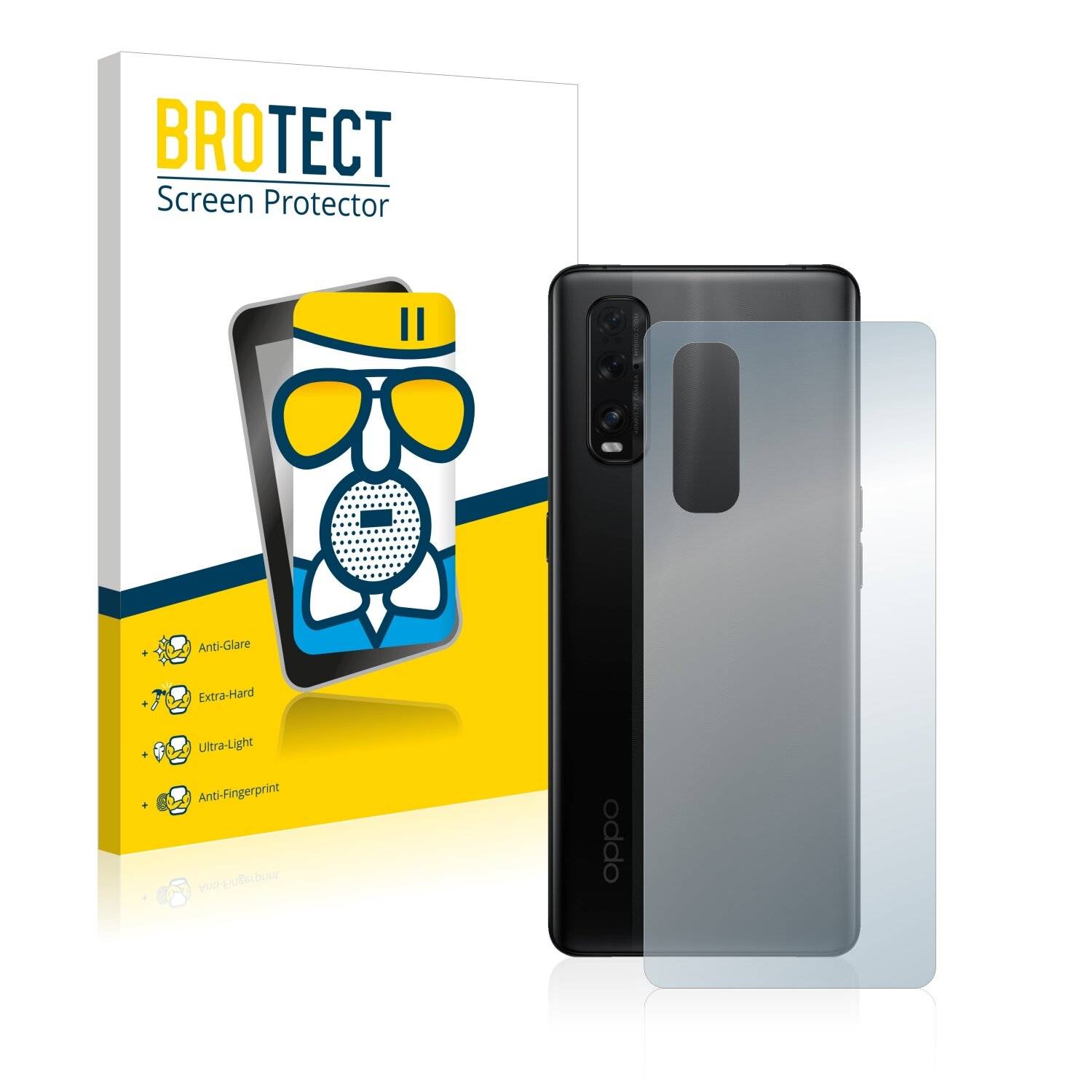 BROTECT AirGlass Matte Schutzglas Folie für Oppo Find X2
