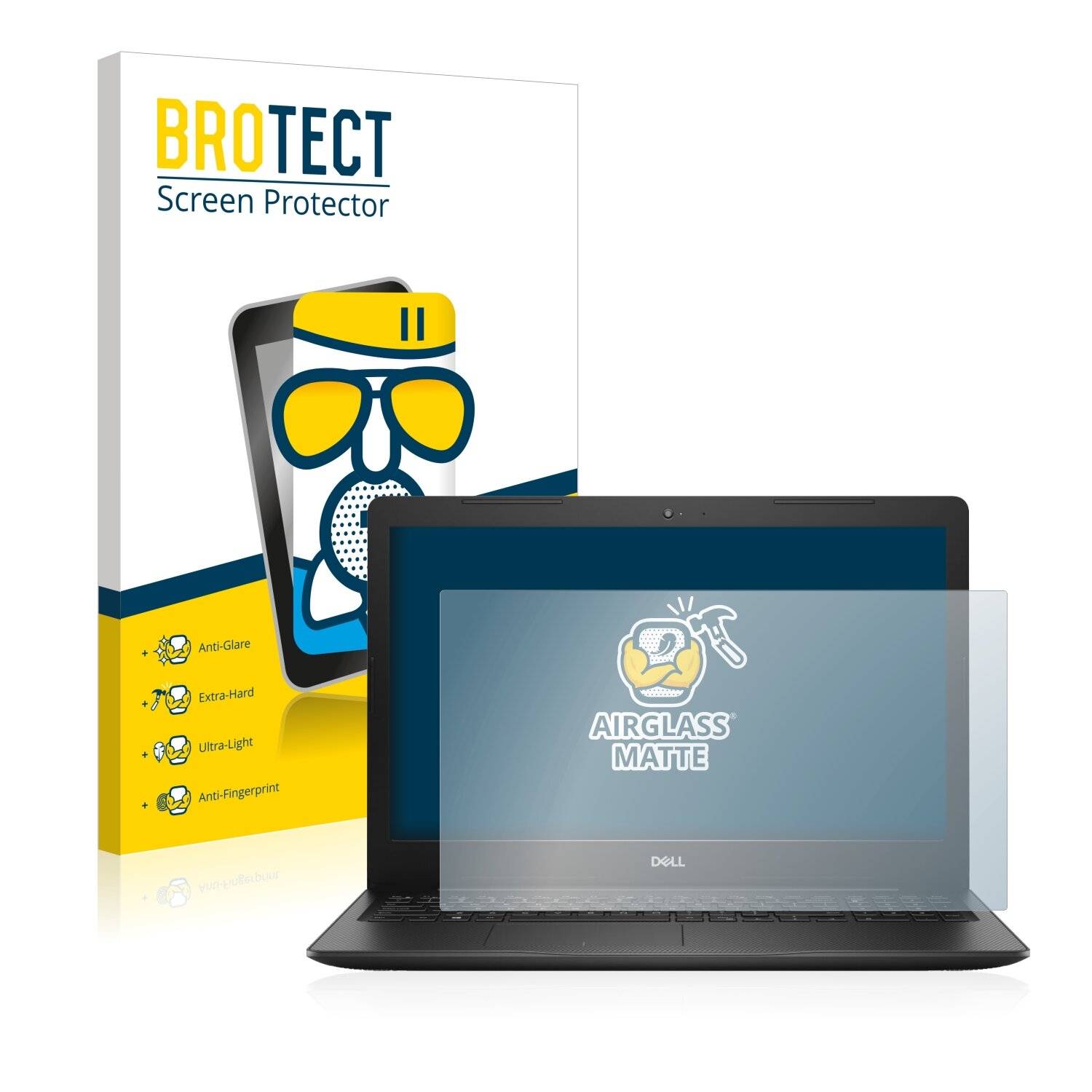 BROTECT AirGlass Matte Schutzglas Folie für Dell Inspiron 15